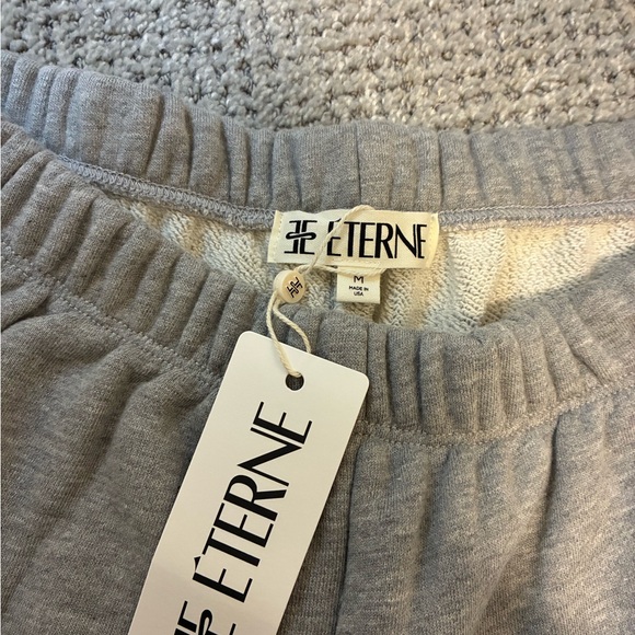 Eterne Gray Sweatpants Relaxed Fit Joggers - Picture 2 of 4